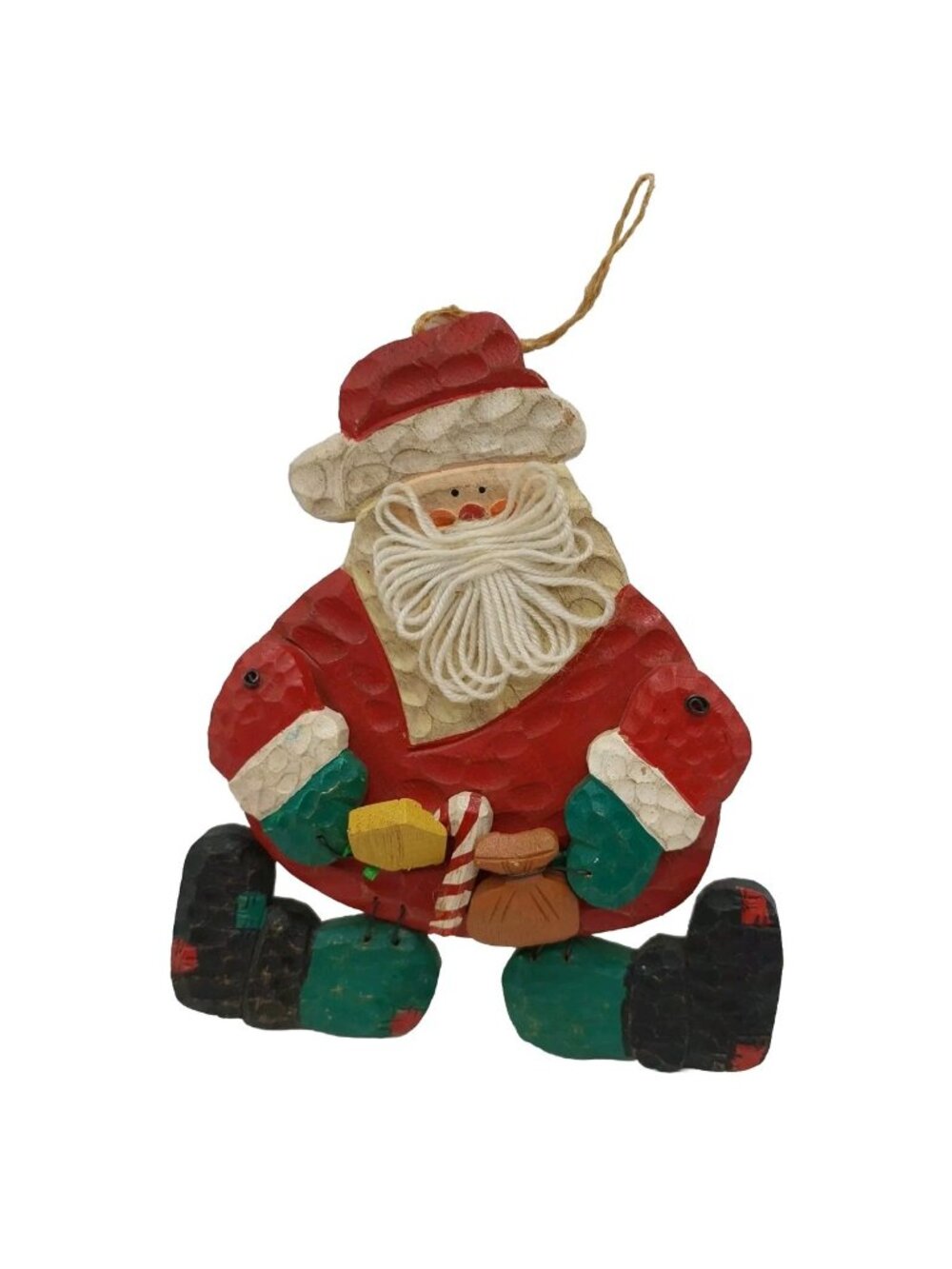 Wooden Santa Door Wall Hanging 8" Tall